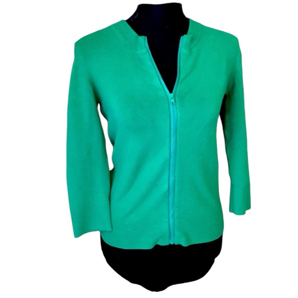 Akiabara Green knit zipper cardigan size small